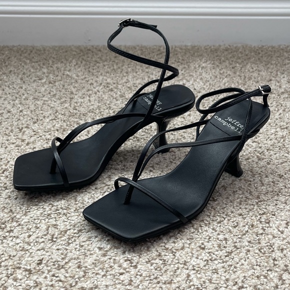 Jeffrey Campbell | Shoes | Jeffrey Campbell Fluxx Sandals In Black Size 5 |  Poshmark